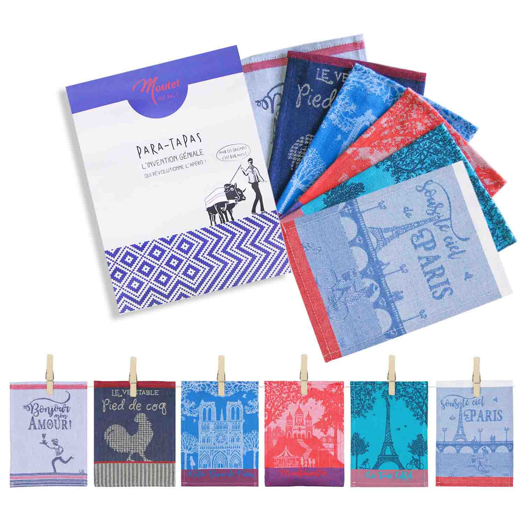 Box mit 6 Mini-Servietten "PARIS"