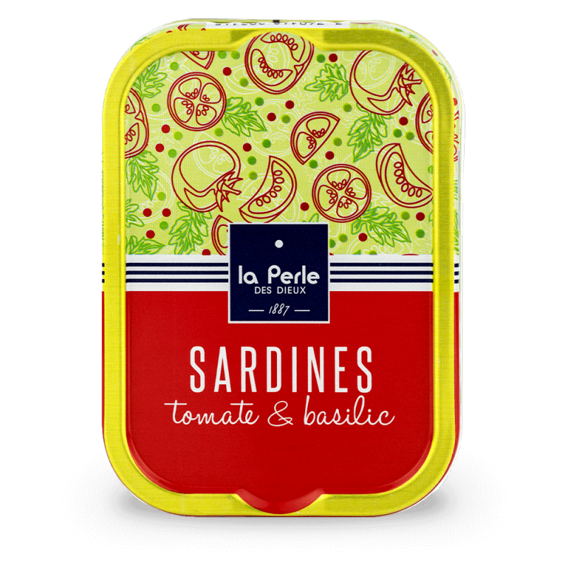 Sardinen mit Tomaten und Basilikum